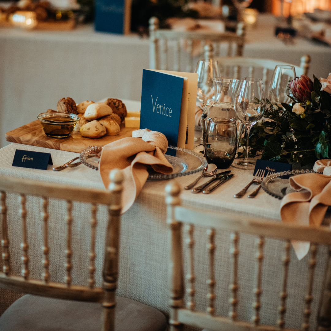 A Wedding Table Set Up