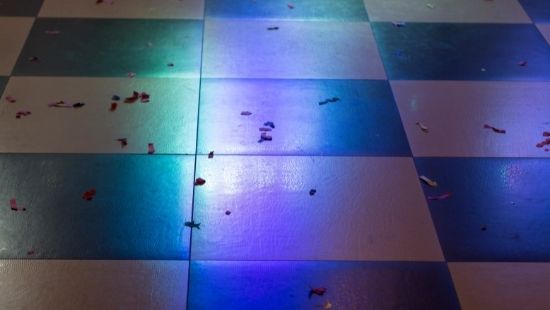 Black and white dance floor