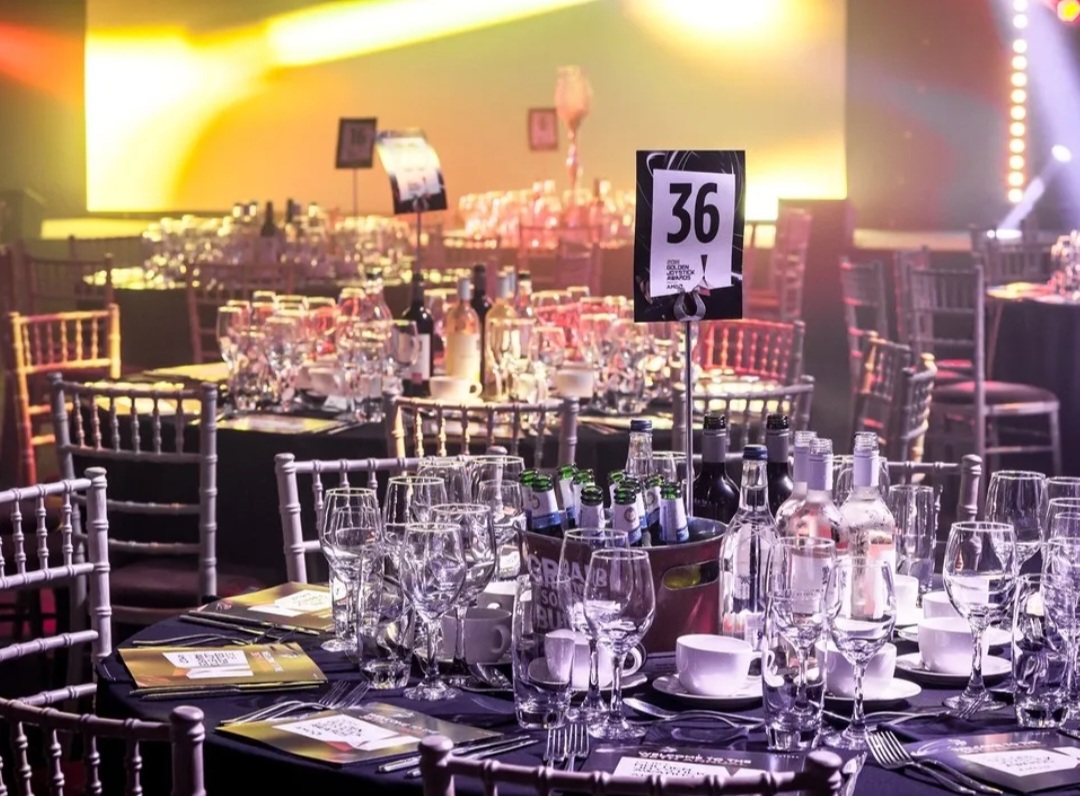 A gala dinner showing how event equipment hire can be used