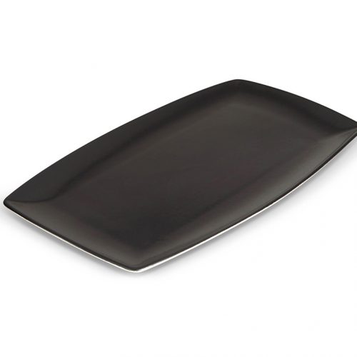 BLACK RECTANGULAR SERVING PLATE 14" X 8"