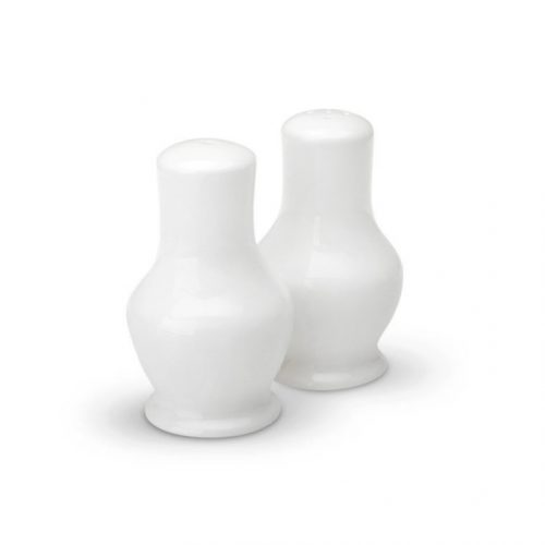 WHITE CRUET SET - SALT & PEPPER