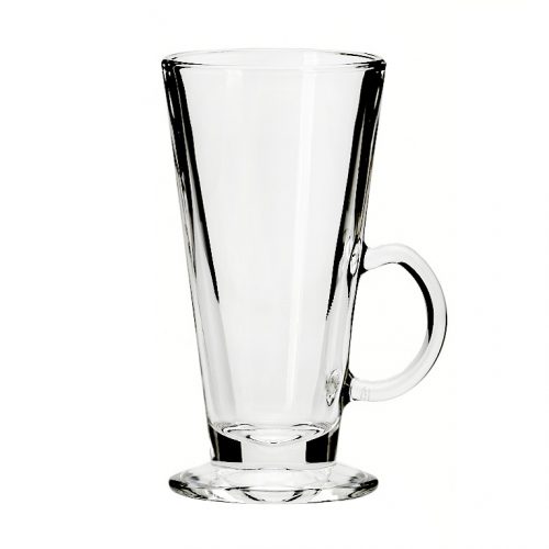 LATTE HANDLED GLASS 9OZ
