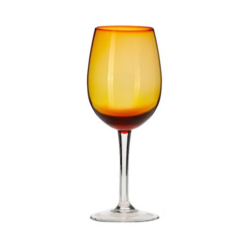 AMBER STEMMED WINE GLASS 12OZ (35CL)
