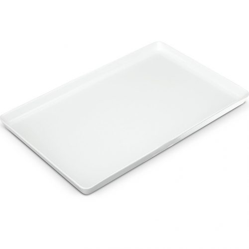 WHITE PORCELAIN TRAY 14" X 8.5"