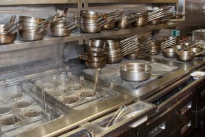 Typical kitchen of a restaurant