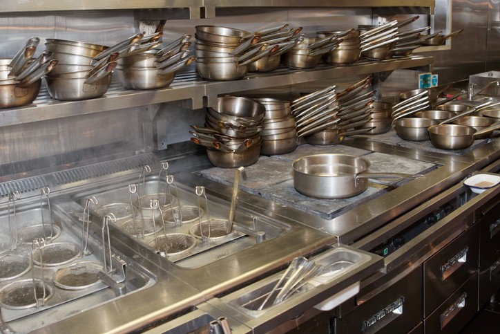 Typical kitchen of a restaurant