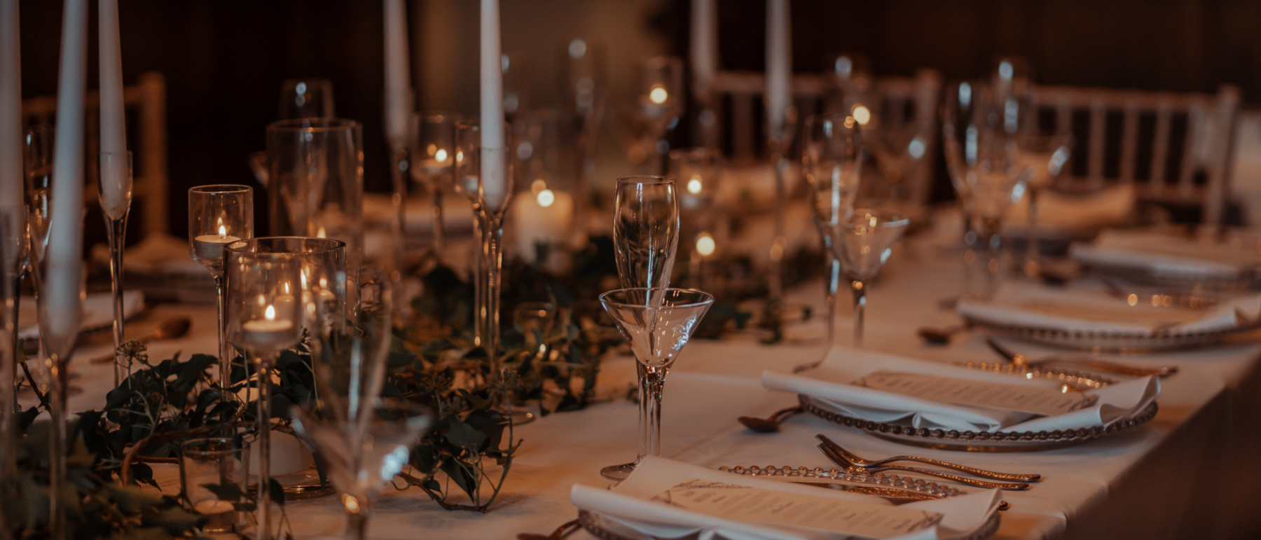 Beautifully laid wedding breakfast table