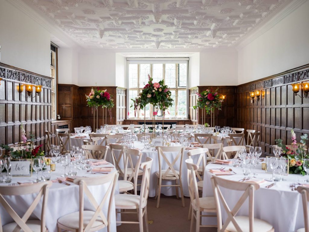 A manor house set up for a wedding