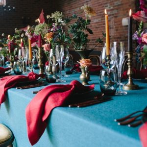 Winter wedding table linen, Dower House (1)
