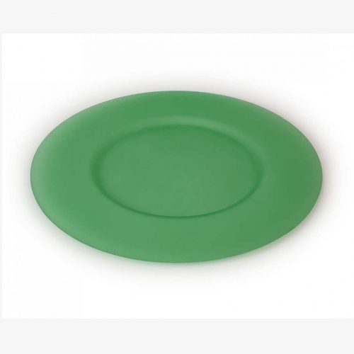 Mint green glass charger plate