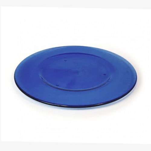 Blue glass charger plate