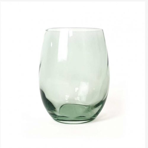 FOREST GREEN SWIRL GLASS / TUMBLER 12OZ