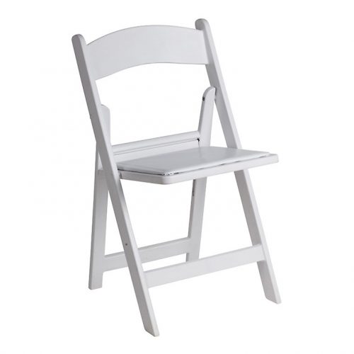 WHITE RESIN FOLDING CHAIR