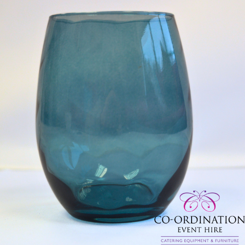 INDIGO SWIRL GLASS / TUMBLER 12OZ