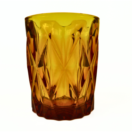 DIAMOND CUT AMBER TUMBLER 12OZ [25]