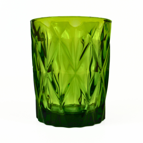 DIAMOND CUT GREEN TUMBLER 12OZ [25]