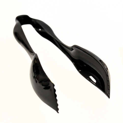 11" BLACK PLASTIC SERVING TONG